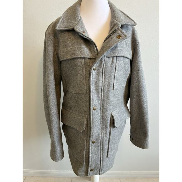 VTG 70s Eddie Bauer Expedition Outfitter Wool Field Jacket Barn Coat Heavy USA S - Picture 12 of 16